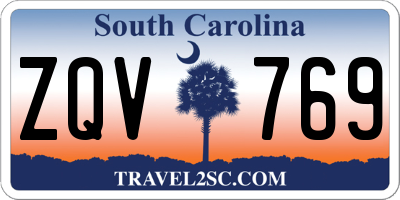 SC license plate ZQV769
