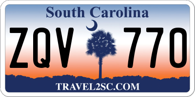 SC license plate ZQV770