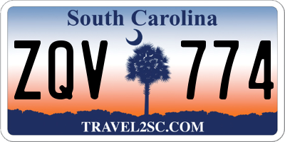 SC license plate ZQV774
