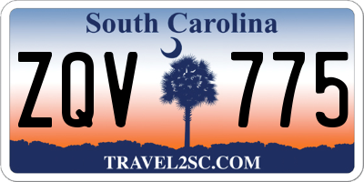 SC license plate ZQV775