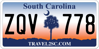SC license plate ZQV778