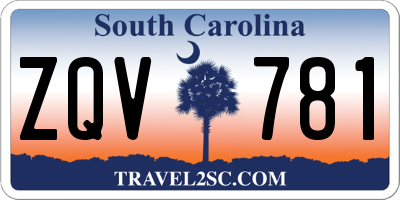 SC license plate ZQV781