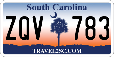 SC license plate ZQV783