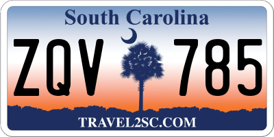 SC license plate ZQV785