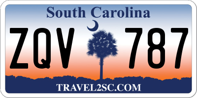 SC license plate ZQV787