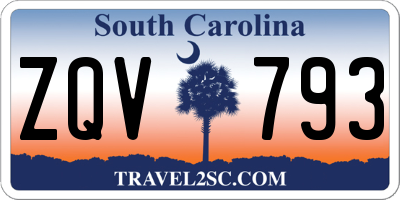 SC license plate ZQV793