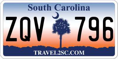 SC license plate ZQV796