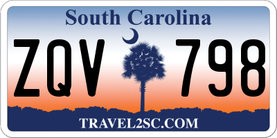 SC license plate ZQV798