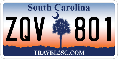 SC license plate ZQV801