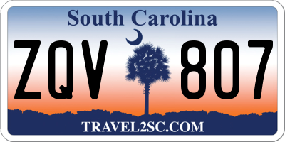 SC license plate ZQV807