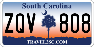 SC license plate ZQV808