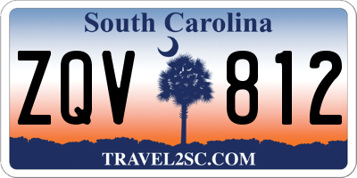 SC license plate ZQV812