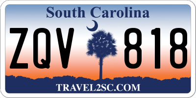 SC license plate ZQV818