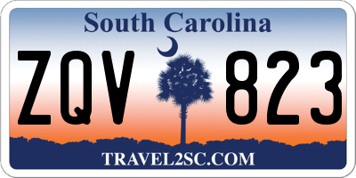 SC license plate ZQV823