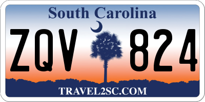 SC license plate ZQV824