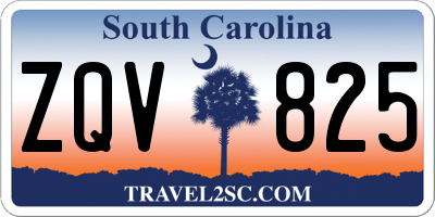 SC license plate ZQV825