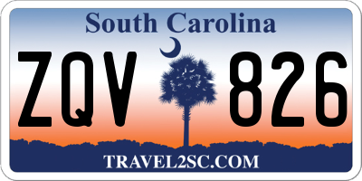 SC license plate ZQV826