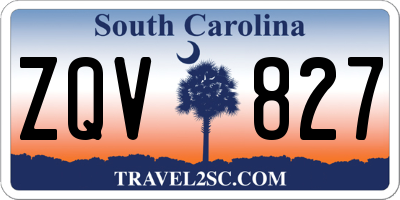 SC license plate ZQV827