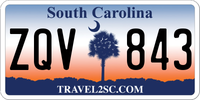 SC license plate ZQV843