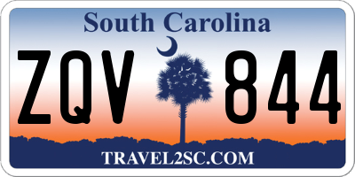 SC license plate ZQV844