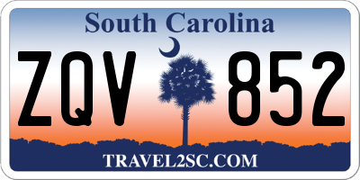 SC license plate ZQV852