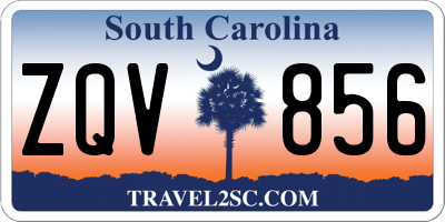 SC license plate ZQV856