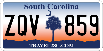 SC license plate ZQV859