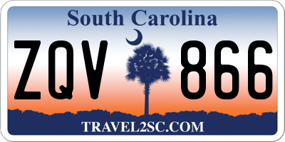 SC license plate ZQV866