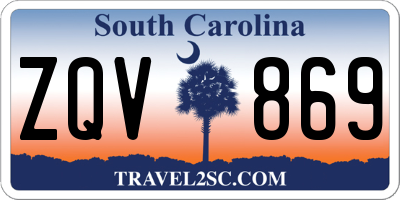 SC license plate ZQV869