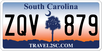 SC license plate ZQV879