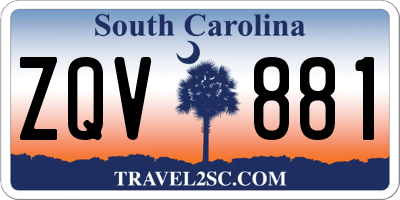 SC license plate ZQV881