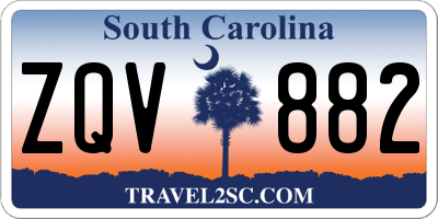 SC license plate ZQV882