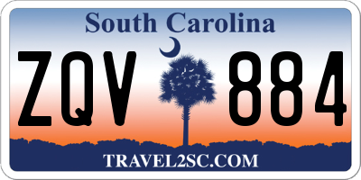 SC license plate ZQV884