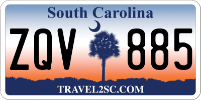 SC license plate ZQV885