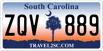 SC license plate ZQV889
