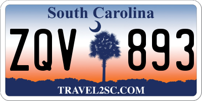 SC license plate ZQV893