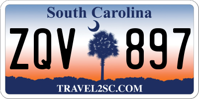 SC license plate ZQV897