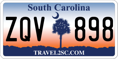 SC license plate ZQV898