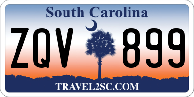 SC license plate ZQV899