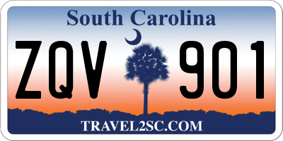 SC license plate ZQV901
