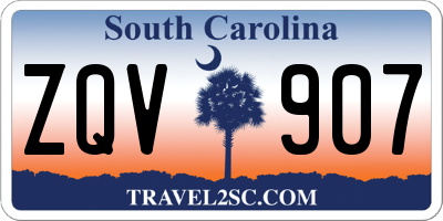 SC license plate ZQV907