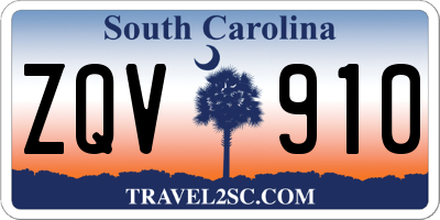 SC license plate ZQV910