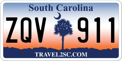 SC license plate ZQV911