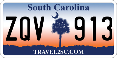 SC license plate ZQV913