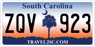 SC license plate ZQV923