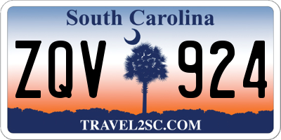 SC license plate ZQV924