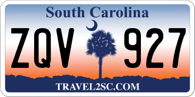 SC license plate ZQV927