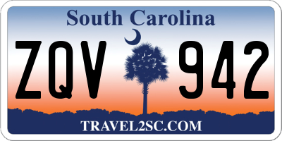 SC license plate ZQV942