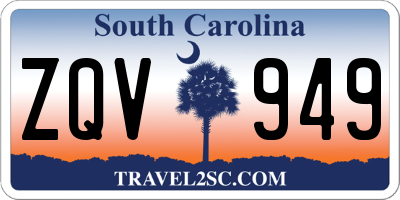 SC license plate ZQV949