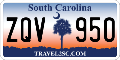 SC license plate ZQV950